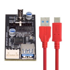 USB C/USB 3.0 19/20Pin to USB 3.0 19/20Pin USB 3.1 Type E Front Panel Heade...