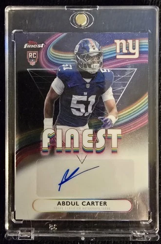 2025 Topps Finest Abdul Carter Rookie Finest Autographs