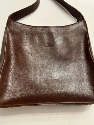 Vintage Claudia Firenze Genuine Leather Shoulder Bag Brown Made Italy Hobo Tote - Image 1 of 4