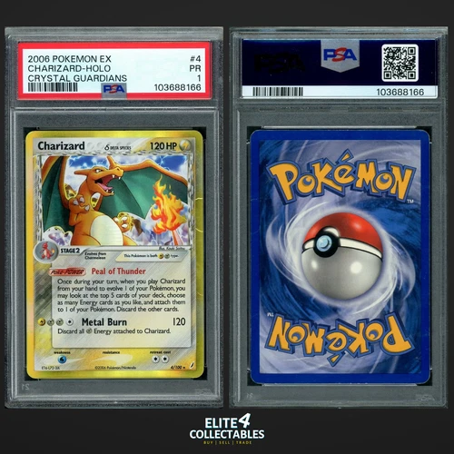 Charizard δ 4/100 Holo - PSA 1 (Crystal Guardians)