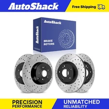 Front Rear Drilled Slotted Brake Rotors for 2005-2006 Honda CR-V 2.4L