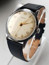 Vintage Vertex 1950s Swiss Manual Wind Watch - Rare Even Arabic Numeric Dial