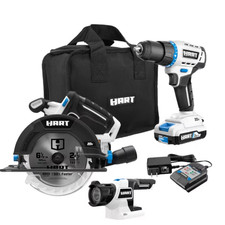 HART HPCK321B 20V 3-Tool Combo Kit, Drill, 6-1/2" Circular Saw, and LED Light 1