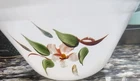 Vintage Fire King Peach Blossom Mixing -Serving Bowl - Pink Flowers-Milk Glass