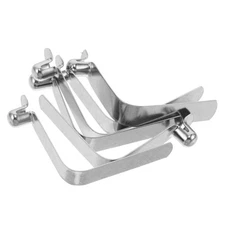 6 Pcs Tent Pole Push Button Spring Clips Double Boat Hook Holder