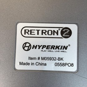 Hyperkin Retron 2 M05932-BK Black 2-In-1 Retro Home Video Gaming Console 8PO8