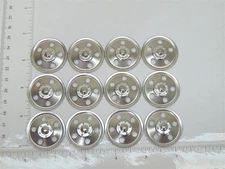 Set of 12 Zinc Plated Tonka Round Hole Hubcaps Toy Parts, Semi Trucks TKP-001-12