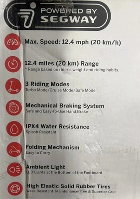 Segway Ninebot C15 Electric Kick Scooter Zing eKickScooter