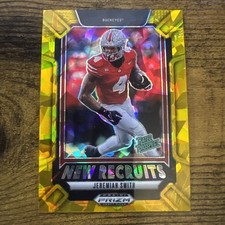2025 Panini Prizm Draft Picks  New Recruits Jeremiah Smith #25 Gold Ice Prizm(RC