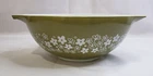 Vintage Pyrex 444 Spring Blossom Green Crazy Daisy Cinderella Mixing Bowl 4 Qt