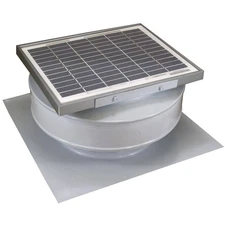 365 Cfm White Powder Coated 5-Watt Solar Powered Roof Mounted Exhaust Attic Fan-