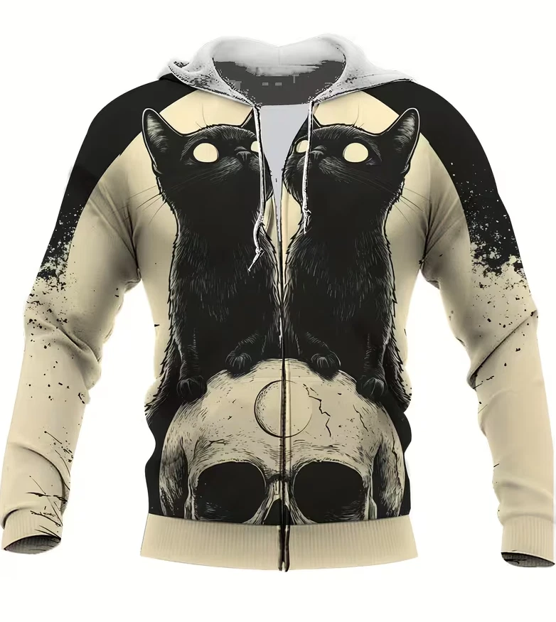Cats From Hell The Death Forecast Zip Up Hoodie Unisex S-5XL