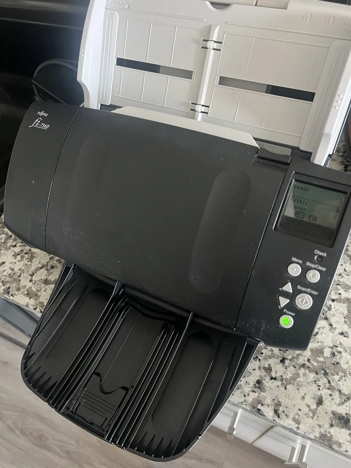 Escáner de documentos Fujitsu fi-7160 con bandeja PA03670-B055 - Probado funcionando Foto 3 de 4