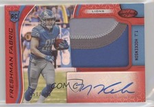 2019 Certified Freshman Fabric Signatures Mirror Red /199 TJ Hockenson Auto rf2