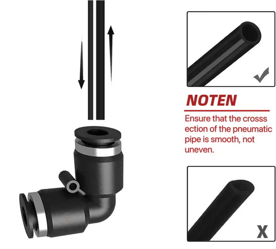 Push To Connect Fittings Elbow Union For 1/2" OD Air Line Hose Line Tubing 5Pcs - Image 4 of 4