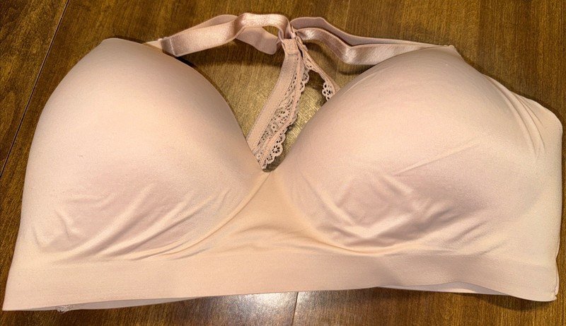 Soma Women's Enbliss Luxe Wireless Lace J Hook Bra 40D Nude 79984 Smoothing