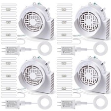 4 Pcs Air Blower for Inflatables, 12V/1.0A Inflatable Blower Motor, White