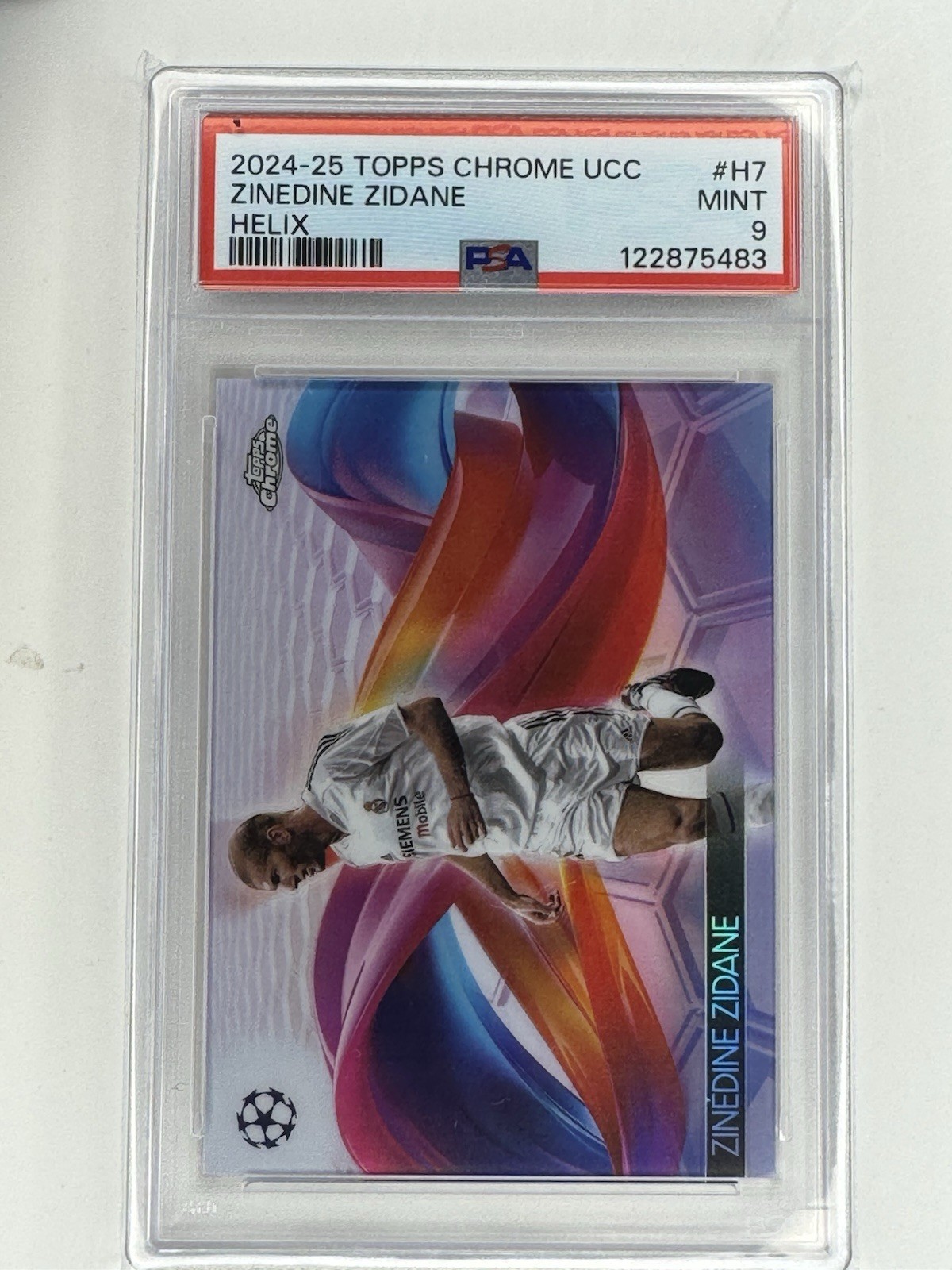 2024-25 Topps Chrome UEFA UCC Zinedine Zidane Helix #H-7