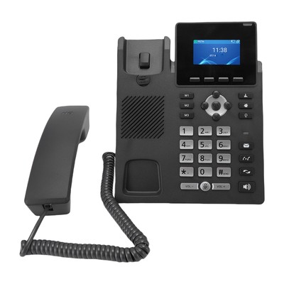 Business IP Phone Smart 2.4 Inch Display Dual RJ45 For Small Businesses Schwarz