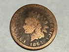 1864 bronze INDIAN HEAD Cent. Civil War era. AG/Good, cleaned. #m36