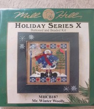 Mill Hill Buttoned & Beaded Holiday Series X Mr. Winter Woolly Snowman MHCB187