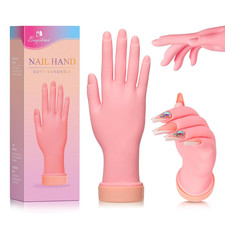 Buqikma Nail Practice Hand for Acrylic Nails, Mannequin Hand for Nails Practice,