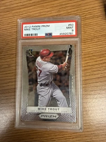 2012 Panini Prizm Mike Trout! PSA Graded 9 (Mint)! 1st Prizm Card