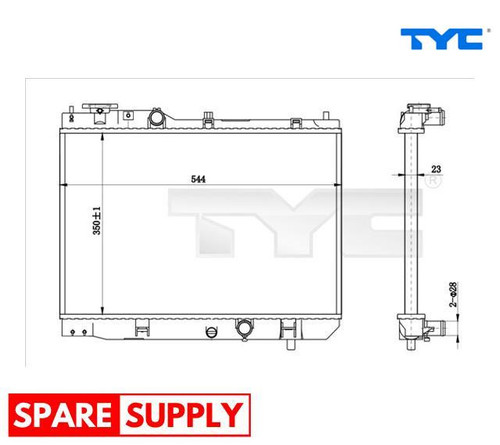 RADIATOR, ENGINE COOLING FOR MAZDA MINI TYC 720-0001-R - Picture 1 of 7
