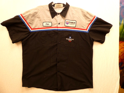 GM Goodwrench Short Sleeve Button Front Shirt- Service Plus Center Dan Patch XXL