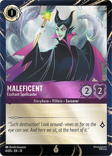 Disney Lorcana マレフィセント＆ディアブロ　エンチャンテッド Disney Lorcana Maleficent & Diablo Evil Incarnate 235/207