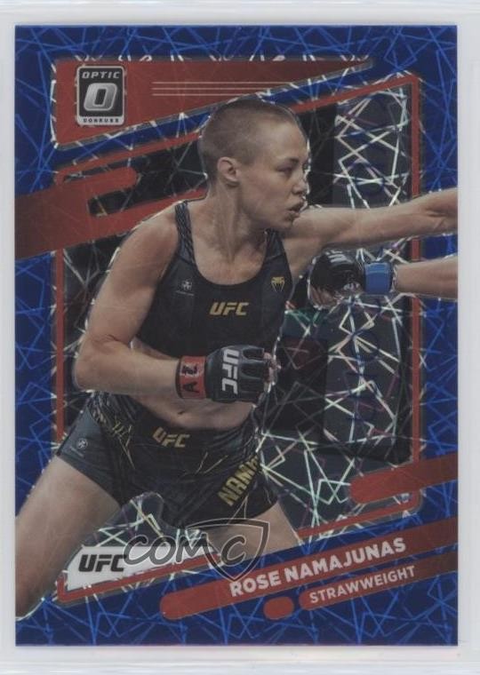 2022 Panini Donruss Optic UFC Blue Velocity Prizm Rose Namajunas #90 w5b