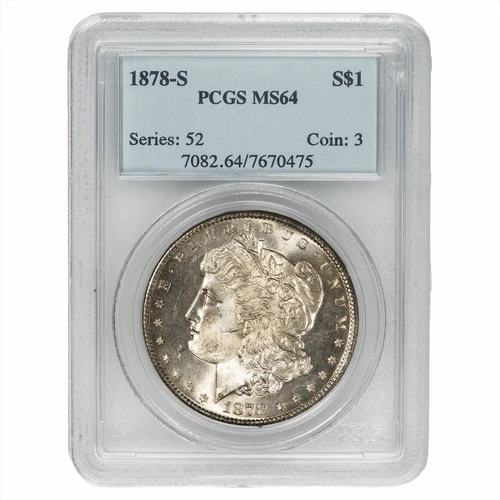 1878S Morgan Silver Dollar $1 PCGS MS 64