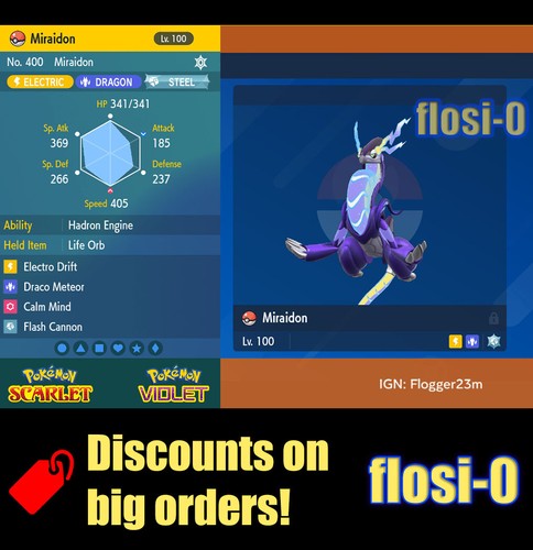 6IV Miraidon & Koraidon Pokemon Scarlet and Violet - Picture 2 of 6