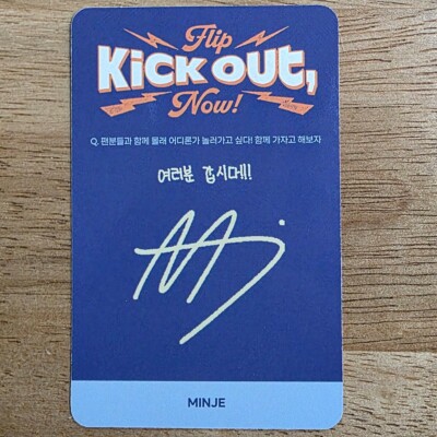 Minje Official Photocard Kickflip 2nd Mini Kick Out Flip Now After