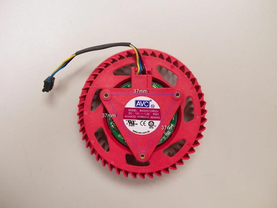 Cooler Fan For ATI HD4870 4890 5850 5870 5970 BASA0725R2U 75mm Graphics Card - Image 3 of 3