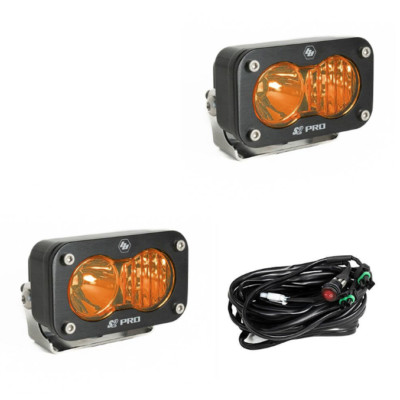 Baja Designs 2'' S2 Pro Factory Amber Driving/Combo Beam LED Lights Pair