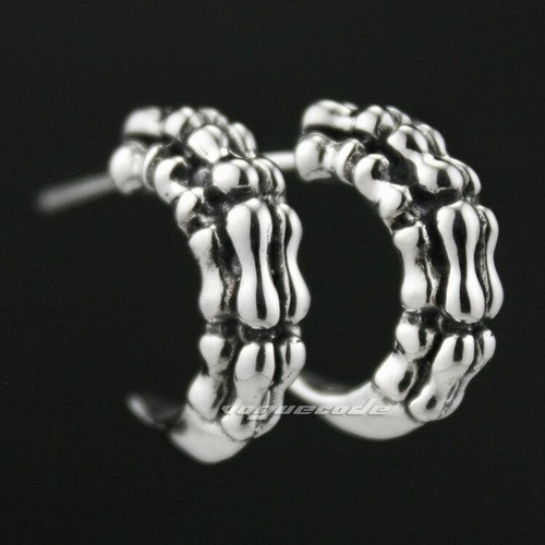 925 Sterling Silver Dragon Claw Earring Punk Stud Earring Gift 8M015D - Picture 8 of 10