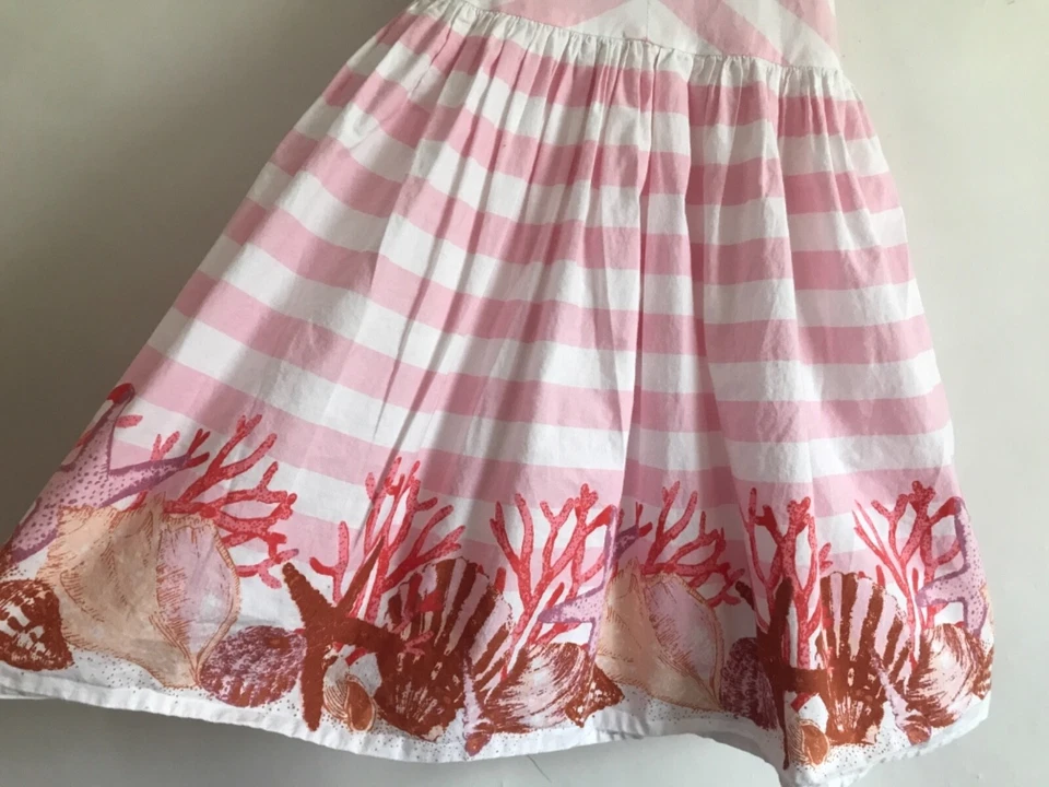 Vestido Rachel Ashwell Niñas Talla 4T Shabby Chic Rayas Concha de Mar Pascua Sol Foto 2 de 4