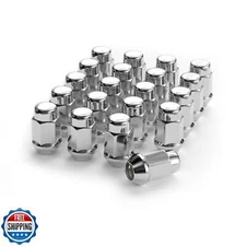 1/2 x 20 Lug Nuts, 20pcs Chrome 1/2-20 Closed End Bulge Acorn Lug Nuts