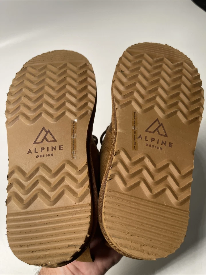 Botas marrones diseño alpino niñas piel sintética talla 13K Foto 2 de 4