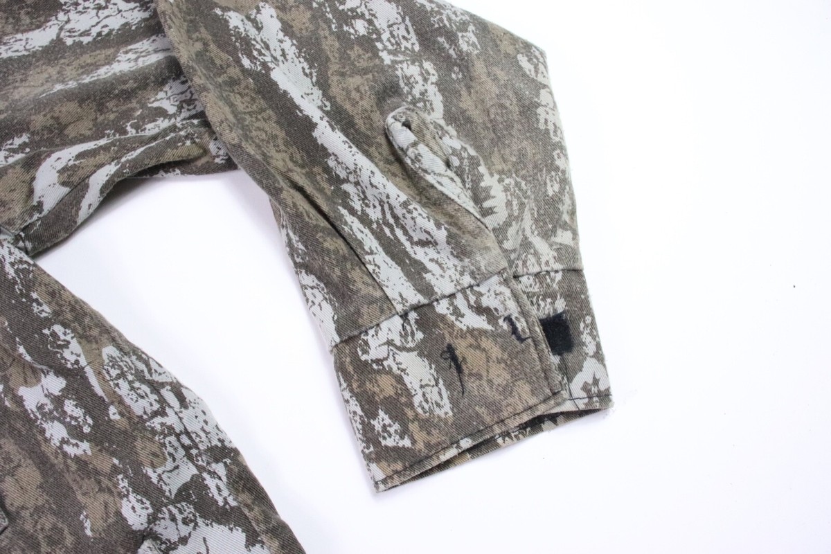 Vintage Charles Daly Zip Up Hunting Shirt Natural Bark Camo