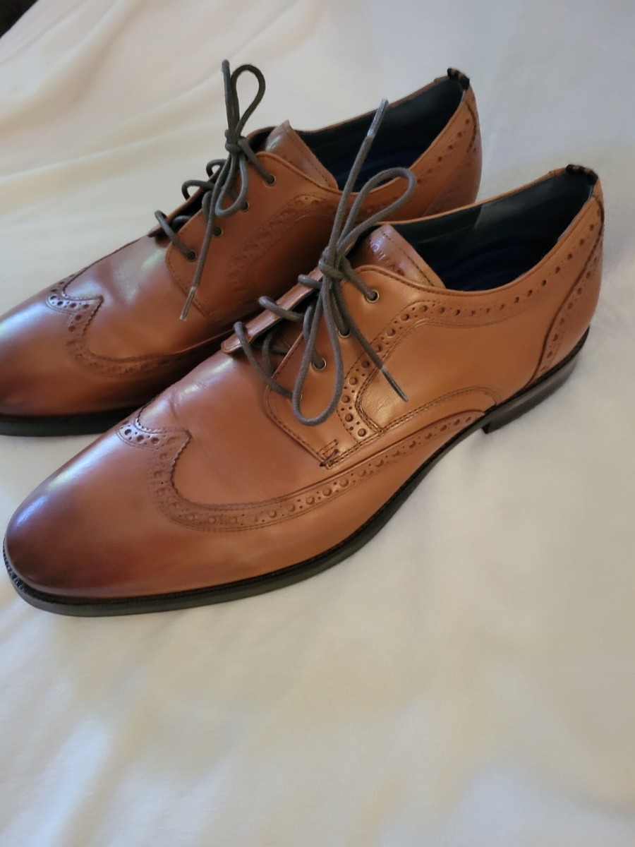 Men\'s Size 11 Cole Haan Lace Up‎ Dress Shoes. Light Brown. Cole Haan Air 12M Tan Brown Leather Dress Shoes Wingtips  main image 3