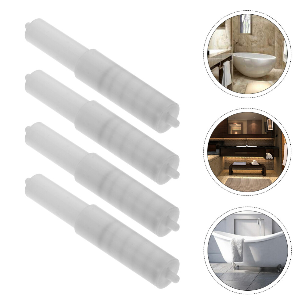 2 Pc White Toilet Paper Roll Holder Plastic Bathroom Storage Tissue Stand Roller 2 Pc White Toilet Paper Roll Holder Plastic Bathroom Storage Tissue Stand Roller