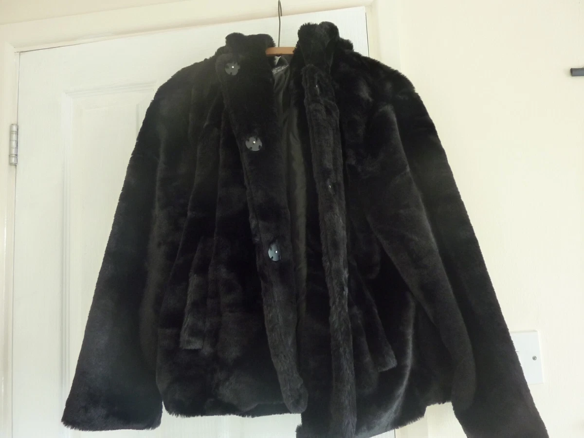 Primark black shop fluffy jacket