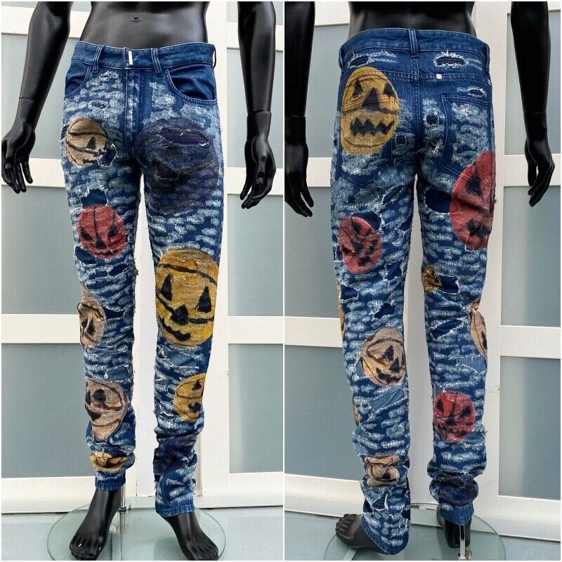 UltraRare & Great Givenchy SS22 Destroyed Pumpkin Jeans Size UltraRare & Great Givenchy SS22 Destroyed Pumpkin Jeans Size