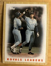 1987 Topps Royals Leaders (Frank White & George Brett Photo) #256 High-Grade NM