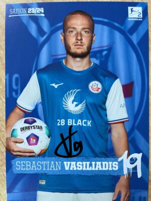 Autogrammkarte FC Hansa Rostock Sebastian Vasiliadis - 2023-2024 - nagelneu