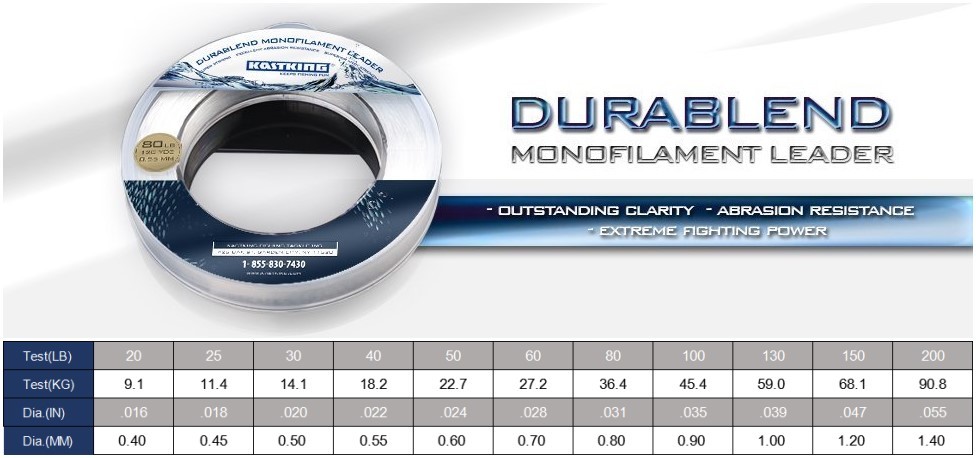 KastKing DuraBlend Fishing Line Monofilament Refreshwater Line 120Yds Line