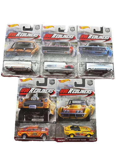 Hot Wheels Premium HW REDLINERS Car Culture FULL SET OF 5 Complete Real Riders