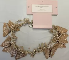 Cupcakes & Cashmere Beaded 6’ Garland Light Pink Pearls Butterflies Spring 72"